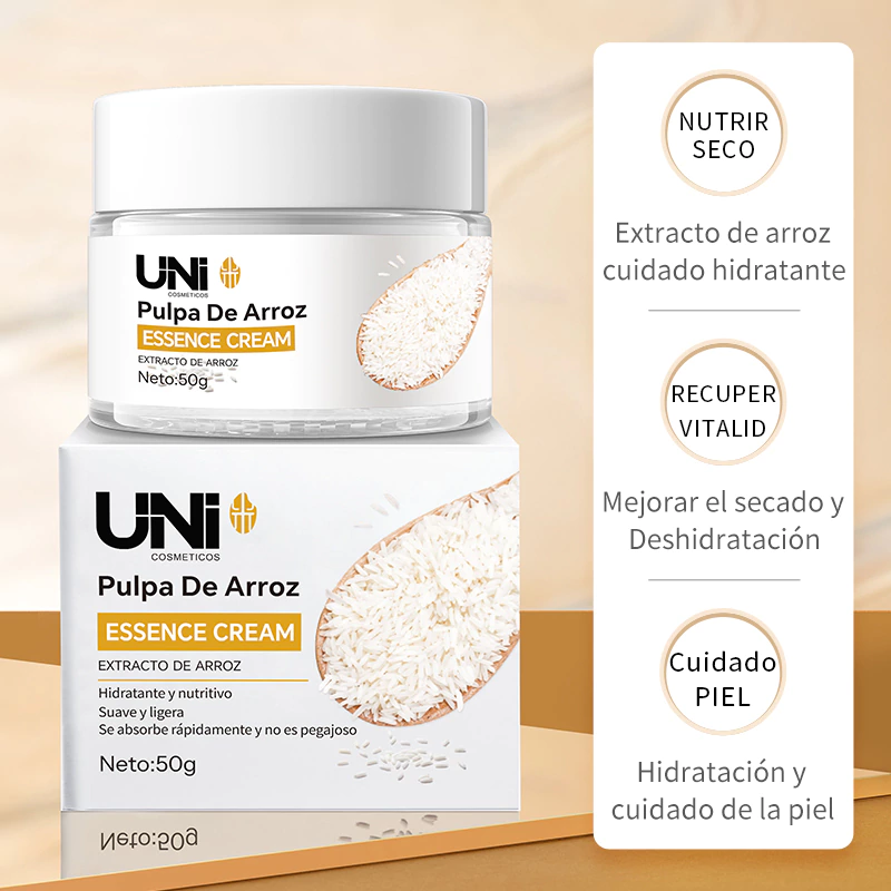 Miniatura 2 de Crema facial de arroz hidratante y humectante suavizante 50g UNI